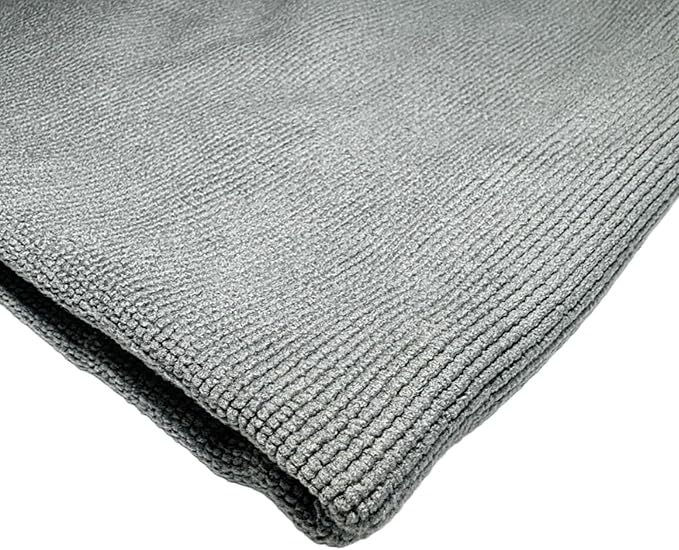 THE HOUSE OF RAGS-The Final Level- Edgeless Detailing Microfiber Towels, 16x16 inches, 380 GSM, 70/30 Korean Pearl Weave, Ceramic Coating, Leveling, Sealant Removal, Scratch-Free, 10-Pack, Gray