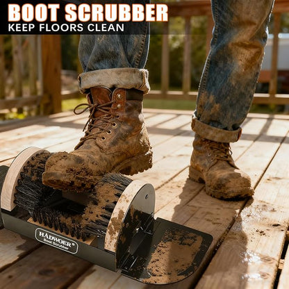 Hadwoer Boot Brush Scraper Outdoor – Heavy Duty Boot Scrubber & Shoe Cleaner Brush with Sturdy Bristles – Resistant Boot Cleaner for Mud, Dirt & Snow – Durable Outdoor Boot Scrapers with Brushes