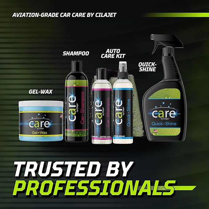 Care Car Shampoo 16oz. and Gel-Wax 26oz., Long-Lasting Car Paint Protection with Deep Car Shine, Non-Hazardous Car Care, Car Gel Wax, Deep Shine for All Cars, Trucks, Motorcycles, and Boats