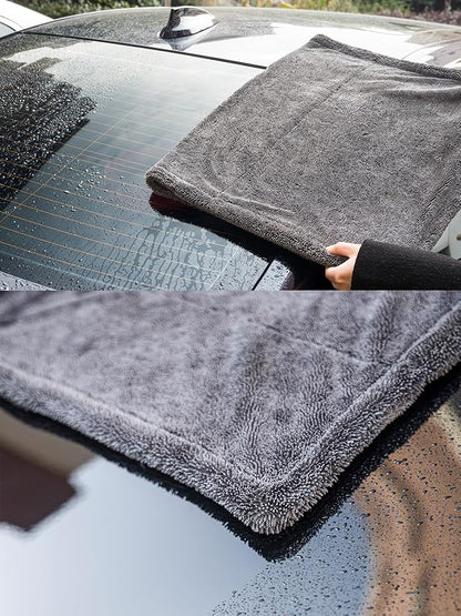 aokway Microfiber Car Drying Towel,Thickened and Absorbent Microfiber Towels, No Streaks, Scratch-Free, No Water Spots 24” x 36”（1 Pack）