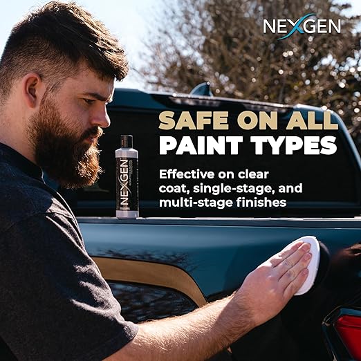 Nexgen Scratch & Swirl Remover (16oz) - Restore Shine & Depth to Your Vehicle’s Surface - Fast Acting Ceramic Coating - On-The-Go Car Detailing - Car Cleaning Supplies - Safe on All Paints & Colors