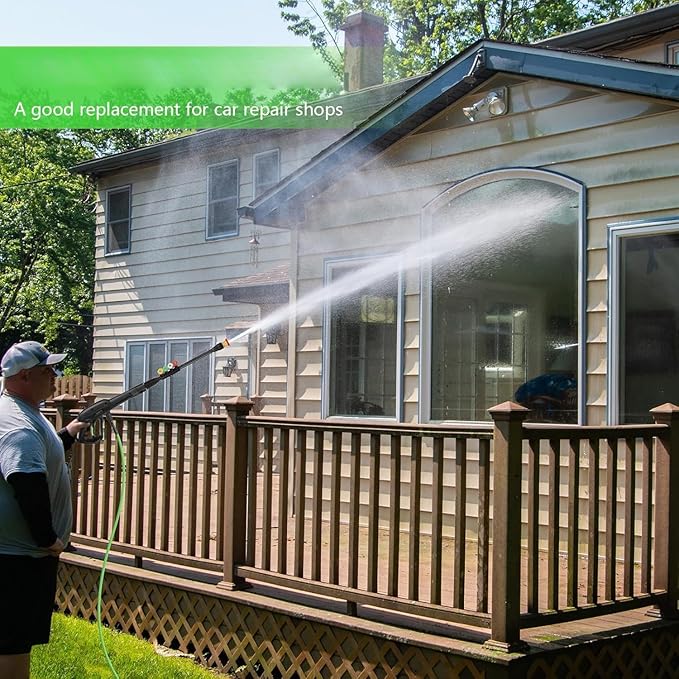 Pressure Washer 5000 PSI,2.8 GPM Power Washer with Foam Cannon,Portable Cleaner with 33ft Hose Reel,4 Nozzle Tips,and Soap Bottle for Cars/Home/Driveways/Patios/Decks/Fences(Dark Green)