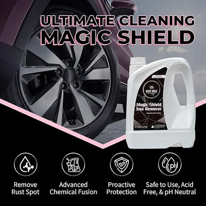 Iron Remover Spray for Cars 16oz - pH-Neutral Iron and Fallout Remover for Car, Motorcycle, RV & Boat | 5-Minute Reaction, Effective on Wheels & Paint | All-In-One Solution
