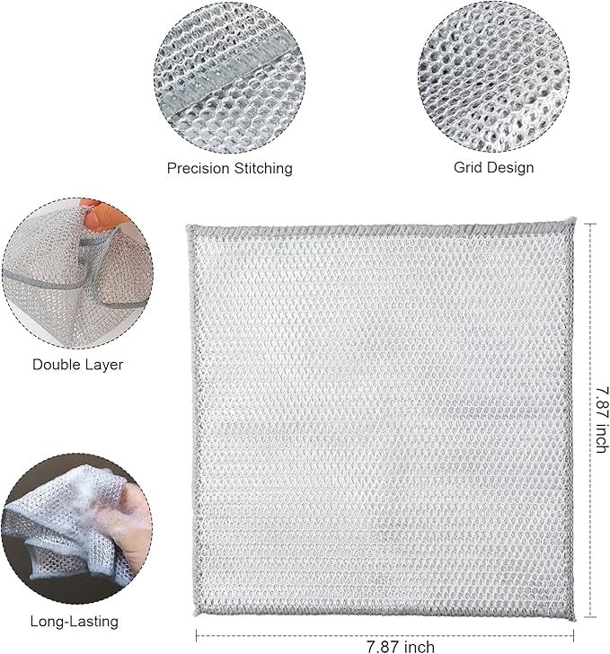 HAUHAUJUS Non Scratch Wire Dishcloth, 40 Pack
