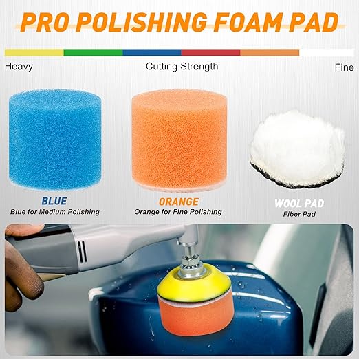 331 PCS 2 Inch Wet Dry Sanding Discs Grit 60 80 120 150 180 240 320 400 600 800 1000 1500 2000 3000 5000 10000 Hook and Loop for Drill Sanding Attachment