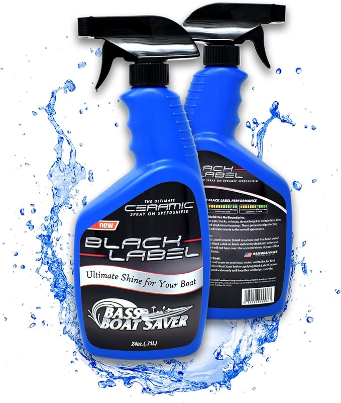 Black Label Ceramic Speedshield - Ultimate Brilliant Ceramic Marine Shine Spray - Ceramic Detailer Spray with Micro Repair Technology