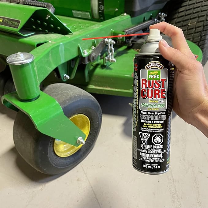 Corrosion Free Rust Cure Formula 3000 – 6 Pack Aerosol Can – No-Drip Rust Inhibitor & Undercoating for Cars, Trucks, Tractors, Snowblowers, Lawn Mowers – Stops & Prevents Rust