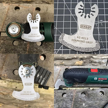 XXGO 4 Pcs Diamond Oscillating Multi Tool Blades for Removing Grit Grout XG4202S