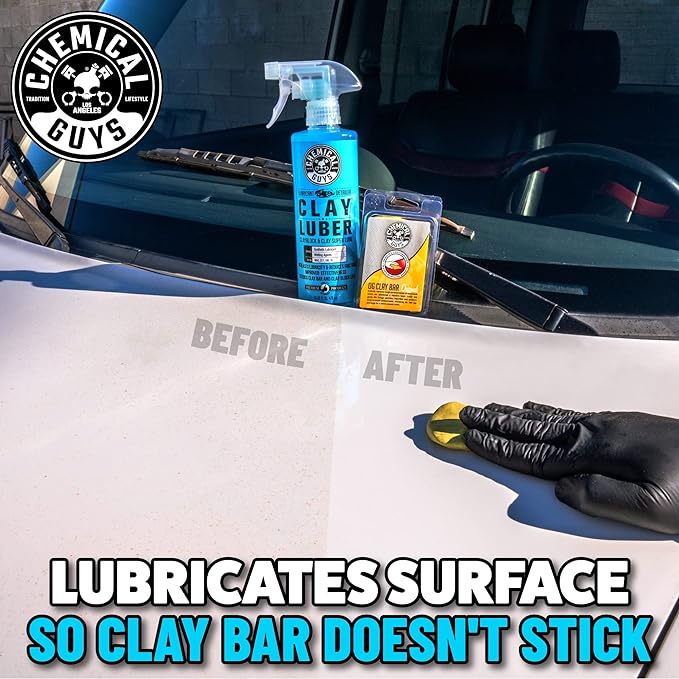 Chemical Guys CLY_109 Light Duty Clay Bar and Luber Synthetic Lubricant Kit, 16 oz (2 Items), Blue