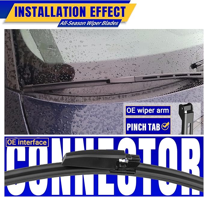 2 wipers Replacement for 2002-2008 A4 S4 RS4 A6 S6 Allroad, Windshield Wiper Blades Original Equipment Replacement - 22"/22" (Set of 2)