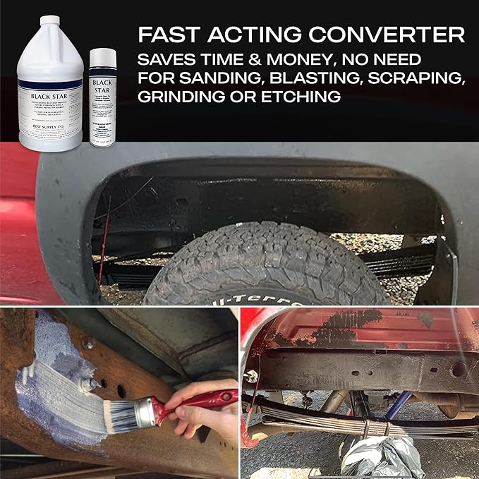 BLACK STAR MRO Chem Rust Converter - Converts Rust on Any Steel Surface - 1 Gallon