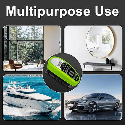 2Pcs Oil-Free Car Glass Brushes, Automotive Oil Film Cleaning Brush for Car Windows, 2025 Upgrade 2.0 Cleaning Doard, 150ml Universal Clearvision Glass Cleaner (2PCS)