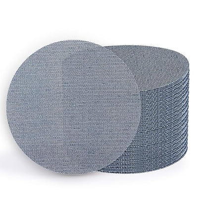 5 Inch 50 PCS Premium Ceramic Mesh Sanding Discs 180 Grit, Dust Free Hook and Loop Round Anti-Clogging Sandpaper Disc for Random Orbital Sander
