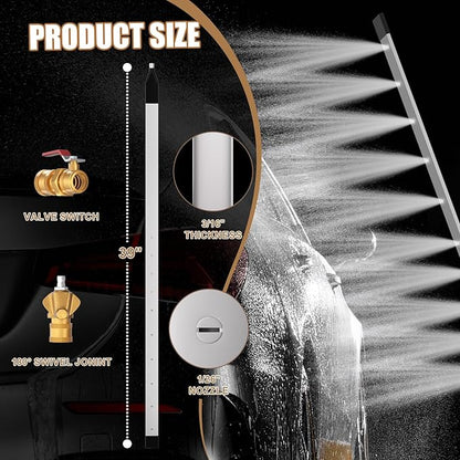 39" Radiator Cleaning Wand, 4500 PSI High Pressure Power Washer Tool, Stainless Steel Radiator Flusher with 180° Swivel Nozzle, Clears Debris Fast, for Car, Truck & Heavy Equipment