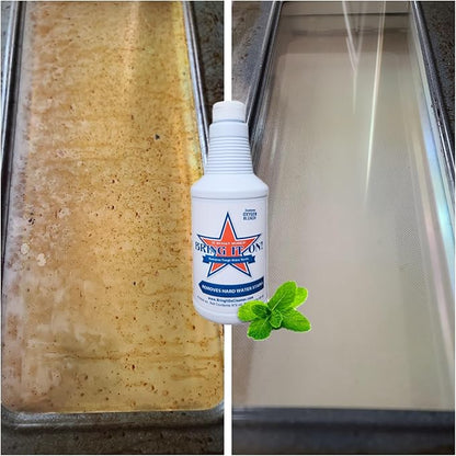 BRING IT ON! CLEANER Professional Hard Water Stain Remover & Glass Shield Sealant - Tiles, grout, Windows, Fiberglass, Chrome, Tubs, Toilets