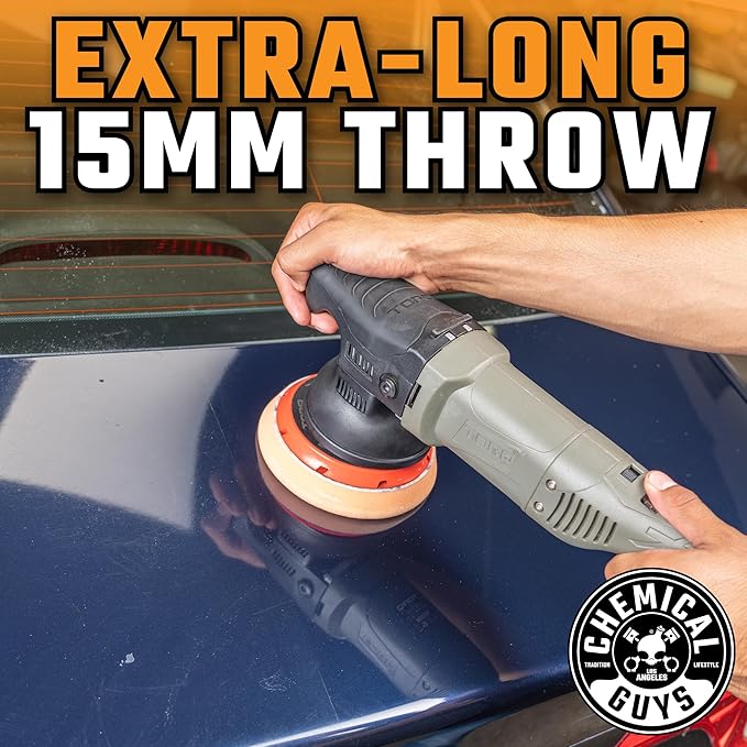 Chemical Guys TORQ15DA 15MM Long-Throw Random Orbital Polisher Kit - 8 Items