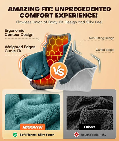 Graphene-Infused Instant Heating Pad with 3M Thinsulate, Ergonomic Weighted Heating Pad for Neck and Shoulders and Back, Heated Neck Wrap w/ 6 Heat Options 4 Auto Timer, Christmas Gifts for Women Men