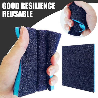 18pcs Sanding Sponge 320 grit Soft Sanding Block Washable and Reusable, Double-Sided Sponge Sanding Blocks Wet Dry Sandpaper Pad for Wood Metal FurniturePaint