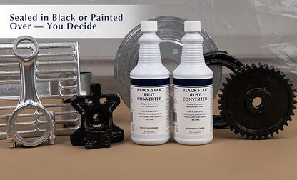 BLACK STAR Rust Converter - Converts Rust on Any Steel Surface (1 Quart)