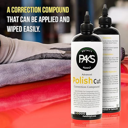 Paks Polish Cut Car Compound, Advance Cutting Compound and Rubbing Compound for Cars, 16-oz Car Polish Compound, Buffing Compound and Car Swirl Remover for Car Paint Correction Kit