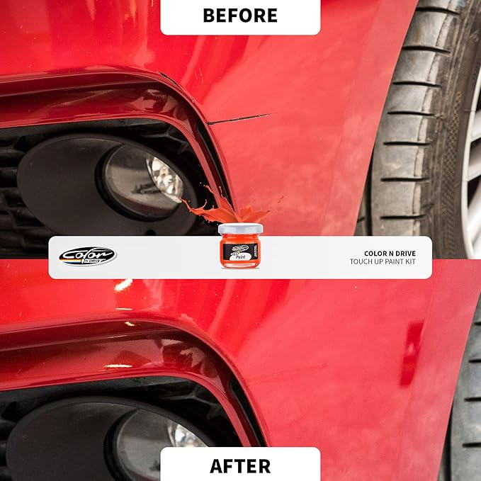 Color N Drive Touch Up Paint - Compatible with Buick Sunrise Red Metallic (GMF, WA120J, WA184J) - Scratch and Chip Repair Kit - Plus Pack