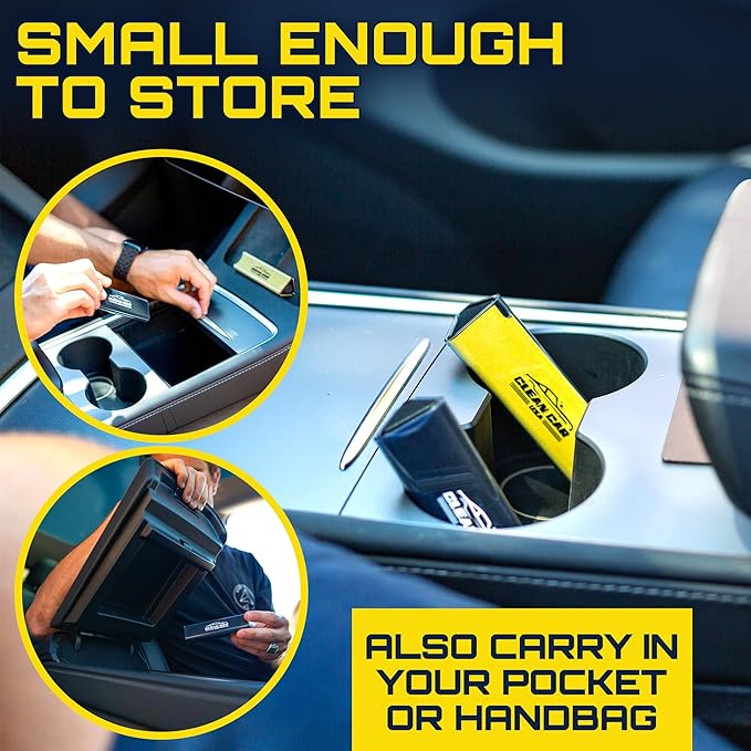 Car Screen Cleaner Spray And Wipe, 2-in-1 Spray and Microfiber Cloth Touch Screen Cleaner For Car Display, Cell Phone, Laptop, IPad, IPhone, Macbook Air, Computer (Yellow)