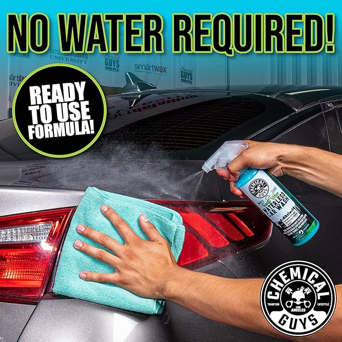 Chemical Guys Swift Wipe Waterless Car Wash Spray – Safe Cleaner for Cars, Trucks, Motorcycles, RVs, Chrome, Paint & Glass – High Gloss Finish – 32 fl oz
