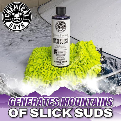 Chemical Guys CWS_1010 Maxi-Suds II Foaming Car Wash Soap (Works with Foam Cannons, Foam Guns or Bucket Washes) Safe for Cars, Trucks, Motorcycles, RVs & More, 128 fl. Oz (1 Gallon), Grape Scent
