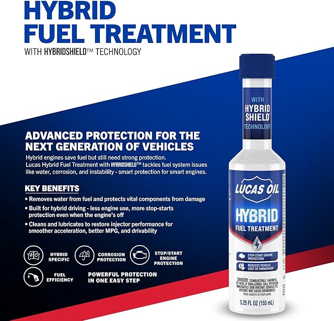 Lucas Oil 10996 Hybrid Fuel Treatment w/HybridShield™ - 5.25 Ounce (Pack of 24)