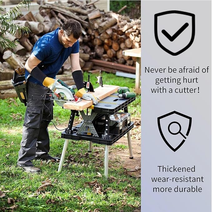 Naturahand 3 Pair Cut Proof Arm Sleeves Thin Skin Protection for Cooking Construction Woodwork Gardening Forearm Guards Men Women