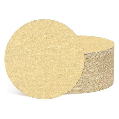 Kozelo 50 Pcs Sanding Discs 3 Inch 180 Grit Hook and Loop Random Orbital Sandpapers Suitable for Drywall Sander Wood Metal Furniture, Yellow