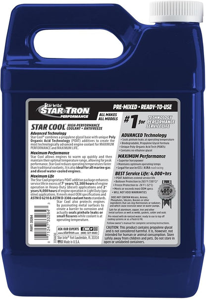 STAR BRITE Star-Cool Premium Synthetic PG Engine Coolant - 64 OZ (033264)
