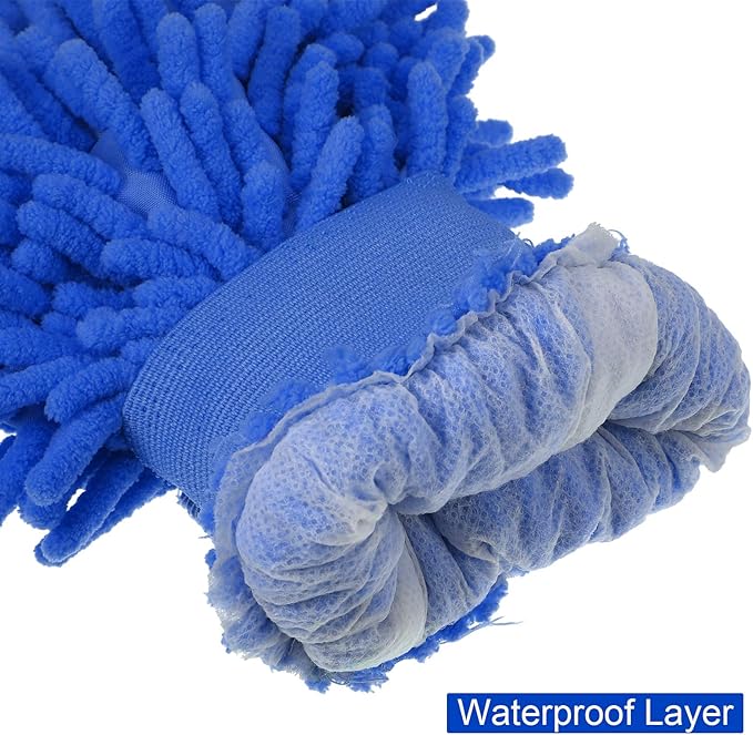 5 Pieces Car Wash Mitts Chenille Microfiber Double Sided Scratch-Free Wash Mitt