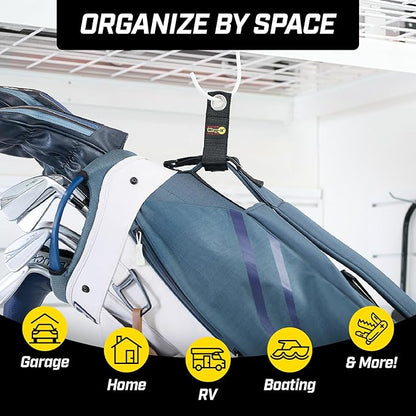 Heavy-Duty Wrap-It Storage Straps, 10-inch (6 Pack) - Hook and Loop Extension Cord Organizer Hanger, Cord Keeper, Cable Straps for Cords, Hoses, and Garage Storage