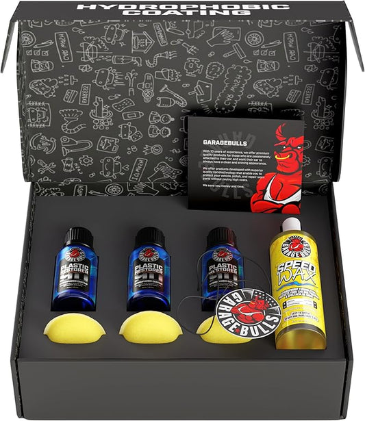 garage bulls Car Plastic Restorer & Hydrophobic Trim Ceramic Coating Kit Car Accessories Long Lasting Coating (3 Pack)