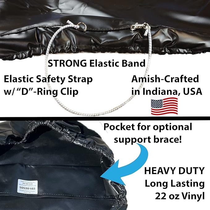 Bucket Truck Parts HEAVY DUTY Elastic Banded Bucket Cover with Support Pocket, Fits 1 Man Bucket 28"x28" Edge to Edge