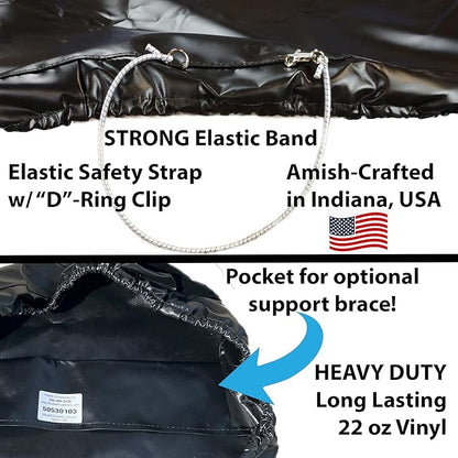 Bucket Truck Parts HEAVY DUTY Elastic Banded Bucket Cover with Support Pocket, Fits 2 Man Bucket 28"x51" Edge to Edge
