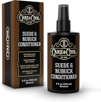 Care & Cool Suede and Nubuck Conditioner, Renovator, and Protector. Your Best Choice for Waterproofing and Rejuvenating The Delicate Structure Against The Elements and Abrasive Impurities (8 Fl Oz)