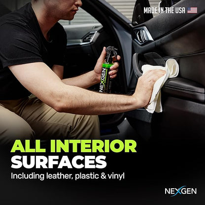 Nexgen Interior Cleaner (8oz) - UV Protection & Residue-Free Professional Finish - On-The-Go Car Detailing - Car Cleaning Supplies - for Leather, Dash, Glass & Upholstery