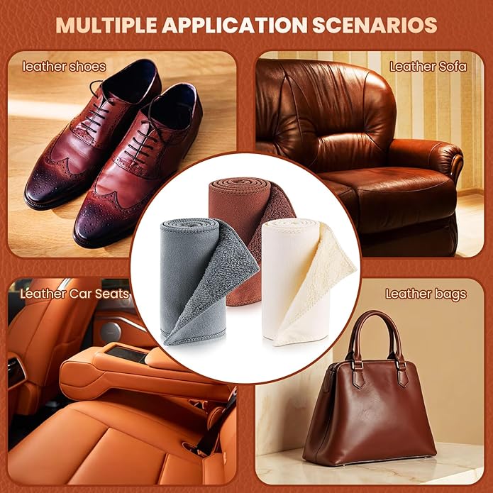 10 Pcs Shine Shoes Cloth Kit Polish Dauber Applicators Cleaning Leather Shoes Boots Microfiber Care Cloths Suede Cleaner