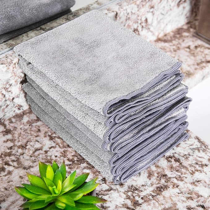 Microfiber Wholesale 16" x 24" Pro Multi Surface Microfiber Towels | Case of 156 | Gray