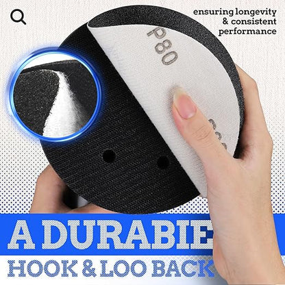 30PCS 6 inch Silicon Carbide Sanding Discs 800 Grit, Wet Dry Orbital Sander Hook and Loop Sandpaper Disc, Best for Metal,Automotive,Wood Polishing