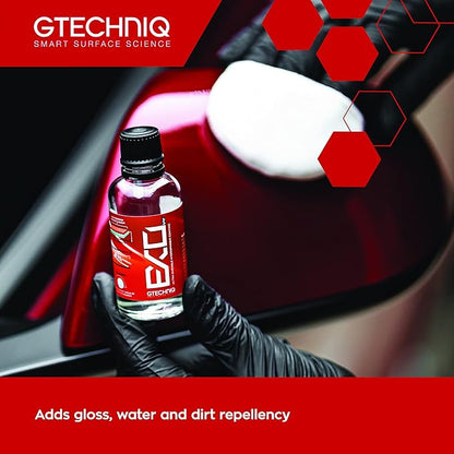Gtechniq EXO Crystal Hydrophobic, Dirt Repellent Coating for Cars, Easy to Apply - 30ml (Sufficient for 1 Small-Med Car) - 18-24 Month Protection