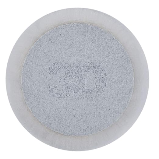 3D 6" White Wool Cutting Pad | Fast Heavy Compound Cuts | Superior Finish for Automotive Paint | 100% Wool for Paint Defect Removal