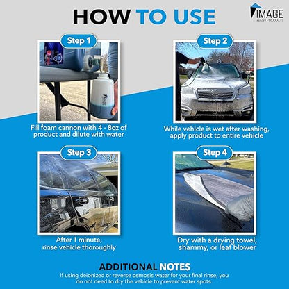 Image Wash Products - (1-Gallon Platinum Wash Car Soap – Car Wash Foam Soap for Foam Cannon & Pressure Washer | High Gloss RV/Truck Wash Soap | Bubble Gum Scent, Detailer Grade Car Soap