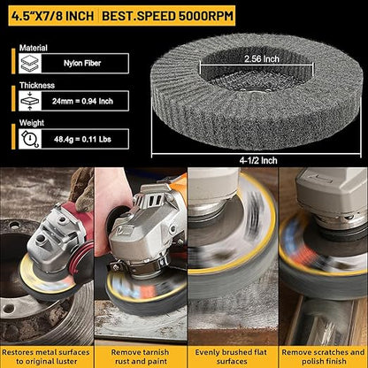 Sbestily 10Pcs 600 Grit Scour Flap Disc 4 1/2 Inch Fine Polishing Buffing Wheel for Metal Stainless Steel Angle Grinder Scouring Pads Scuff Sanding Discs Paint Rust Remover