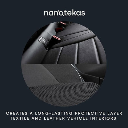 Professional Ceramic Nano Coating for Vehicle Interior - Long-Lasting Hydrophobic Protectant for Upholstery & Leather - Repels Dirt, Spills, & Moisture - Perfect for Fabric, Velour and Suede 8.45oz