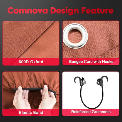 Comnova RV Tire Covers 2 Pack - 600D Tough Tire Wheel Cover Protector for RV, Truck, SUV, Trailer, Camper, Boat and Van, Waterproof & Heavy Duty Tire Cover, Fits Tire Diameters 30-32 Inch