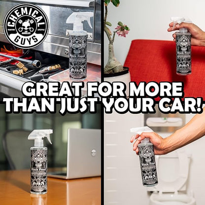 Chemical Guys Black Frost Air Premium Car Air Freshener Spray & Odor Eliminator - Crisp Masculine Scent Spray for Trucks, SUVs, RVs, and Motorcycles - Use in Home, Office, or Garage, 16 oz Bottle