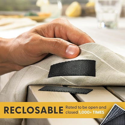 Industrial Strength - Black Indoor/Outdoor Adhesive Mounting Tape - Self Mating Reclosable Fastener Compatible with 3M SJ3550 / SJ3560 Dual Lock
